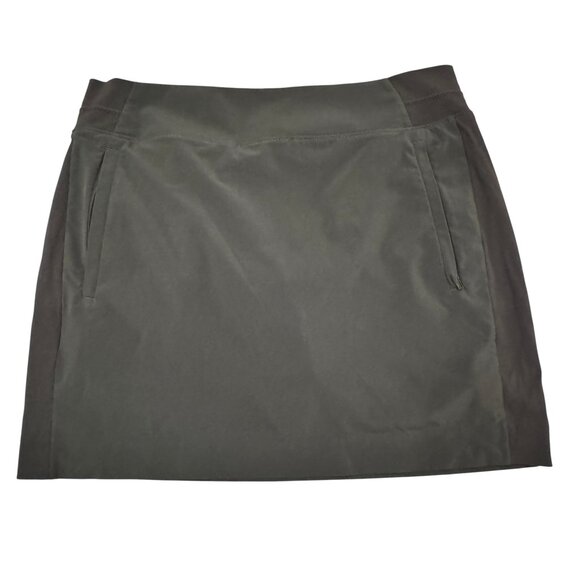 Like New Athleta Brooklyn Mid-Rise Khaki Green Golf Tennis Skirt Size 10 - Picture 2 of 8
